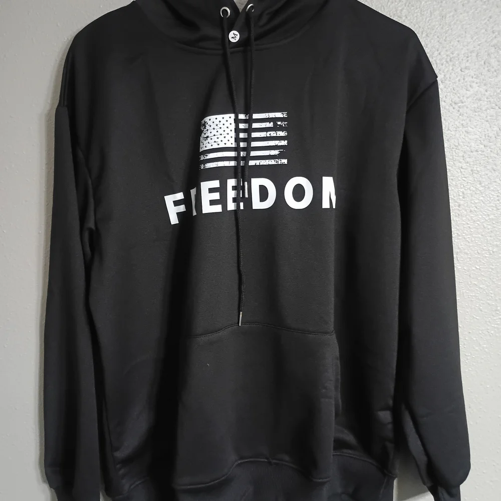 Charlie Kirk Black Freedom Hoodie Size Medium - Picture 3 of 6